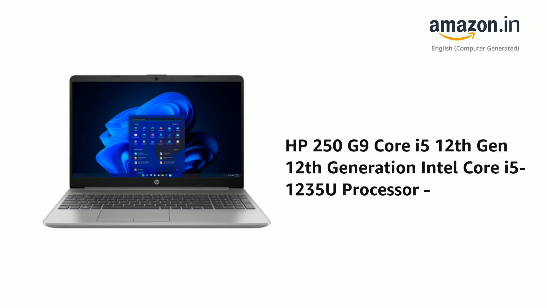 HP 250 G9 Core i5 12th Gen 12th Generation Intel Core i5-1235U
