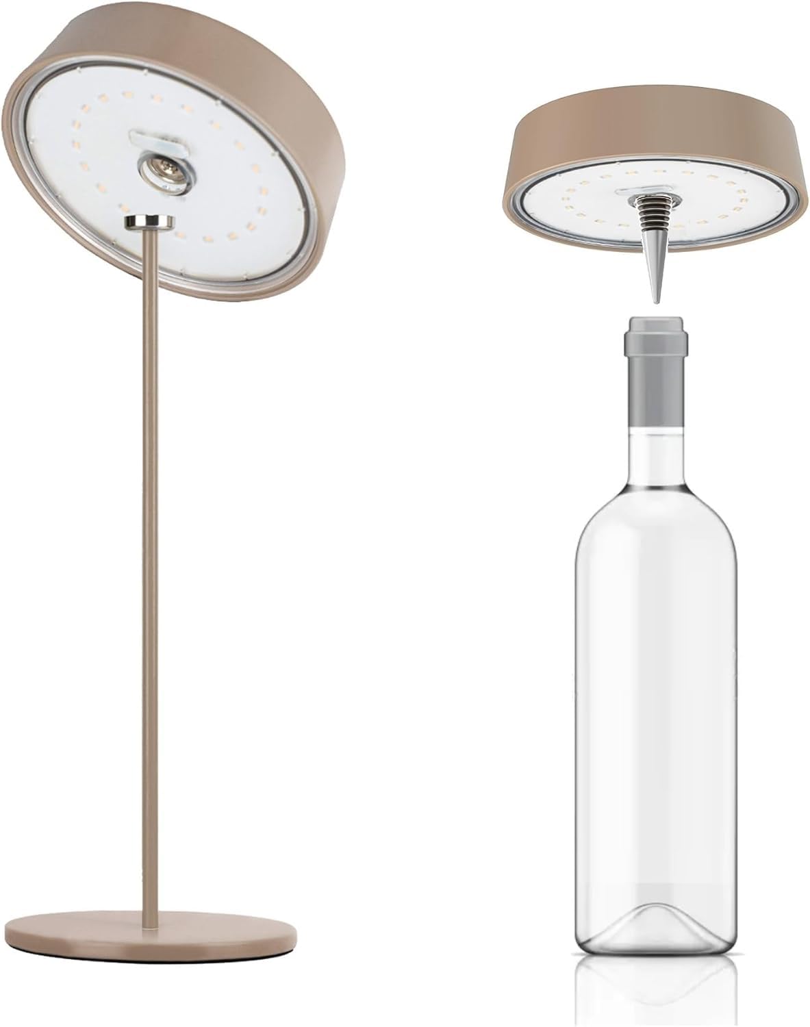 Palmina 901,lampade da tavolo senza fili,Dimmerabile In Alluminio | lampade da tavolo ricaricabili E abat jour senza fili 4400mah,Protezione IP54,luce da tavolo esterno/Interno