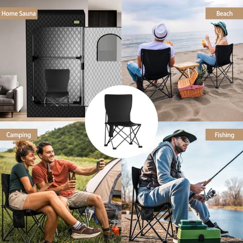 Image of Viconor Oversized Infrared Sauna Chair, Fast Folding Camping Sauna Chair | with a Storage Bag for Portable Sauna, Home Sauna, Beach, Picnic, Camping, Fishing, Hiking