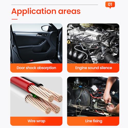 Arnés de cableado autoadhesivo de fieltro para aislamiento de coche de 32mm 2