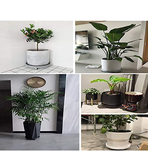 Chariot pot fleur robuste support metal 20cm charge lourde