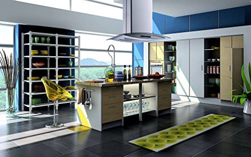 Winflo 36 In. Convertible Stainless Steel Glass Island Range Hood With Mesh Filter And Touch Sensor Control #TOP1