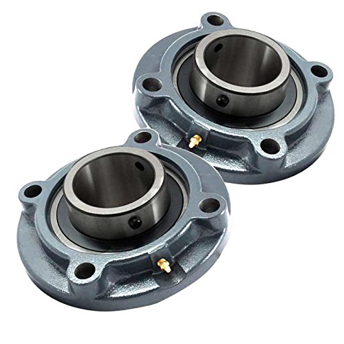 2X 35 mm 4-Bolt Piloted Flange Cast Iron UCFC207 Mounted Bearing UC207+FC207