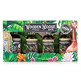 Wooden Moose Rum Co. Gift Set 4 x 50ml Flavoured Spiced Rum Miniatures Gift Pack. 40% ABV. - Image 1