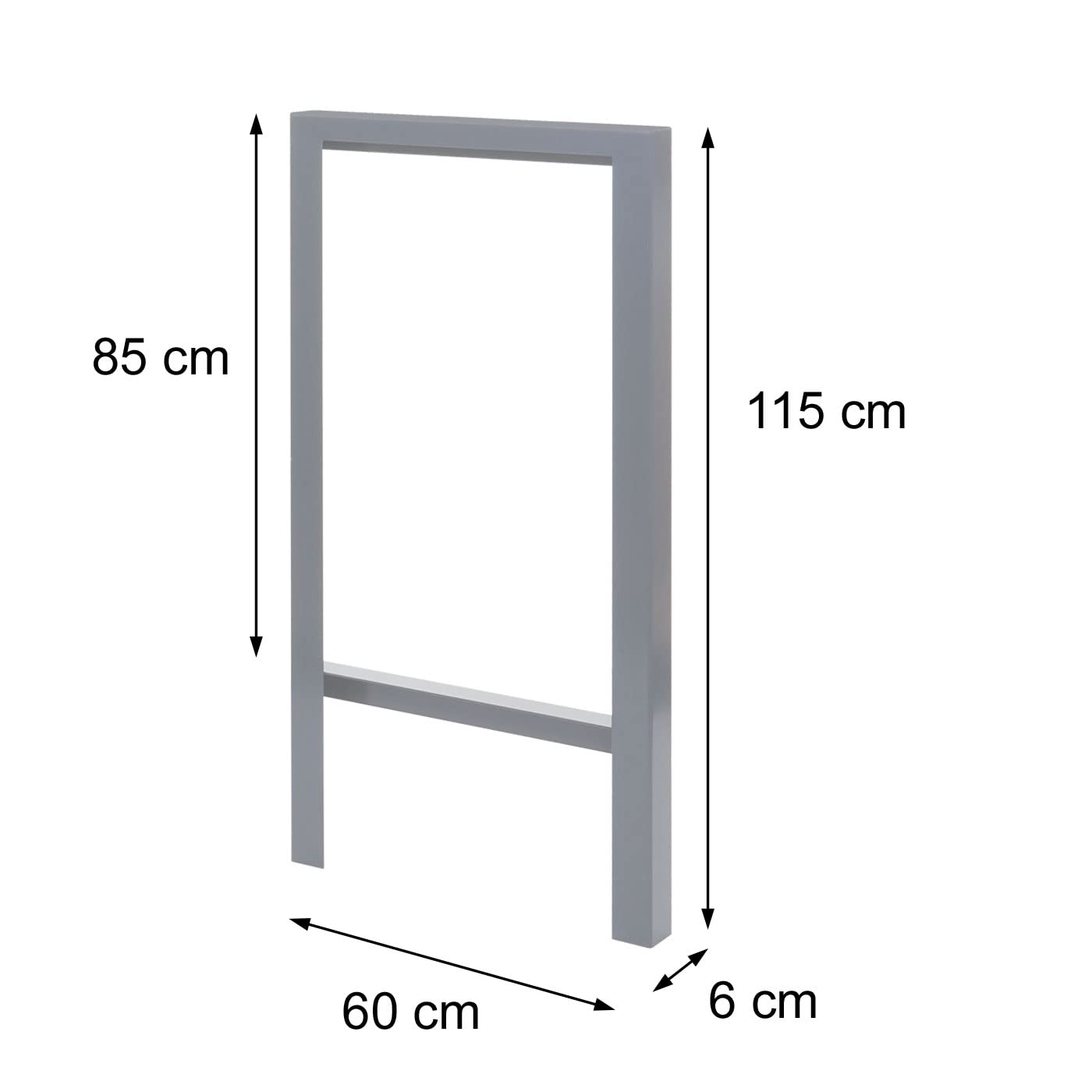 Mendler HWC-J74 wieszak rowerowy 115 x 60 x 6 cm - szary