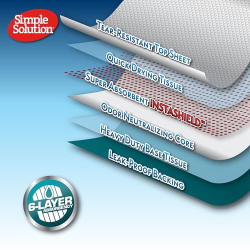 Simple Solution Extra große saugfähige Premium Hunde- und Welpenerziehungspads - 10er-Pack
