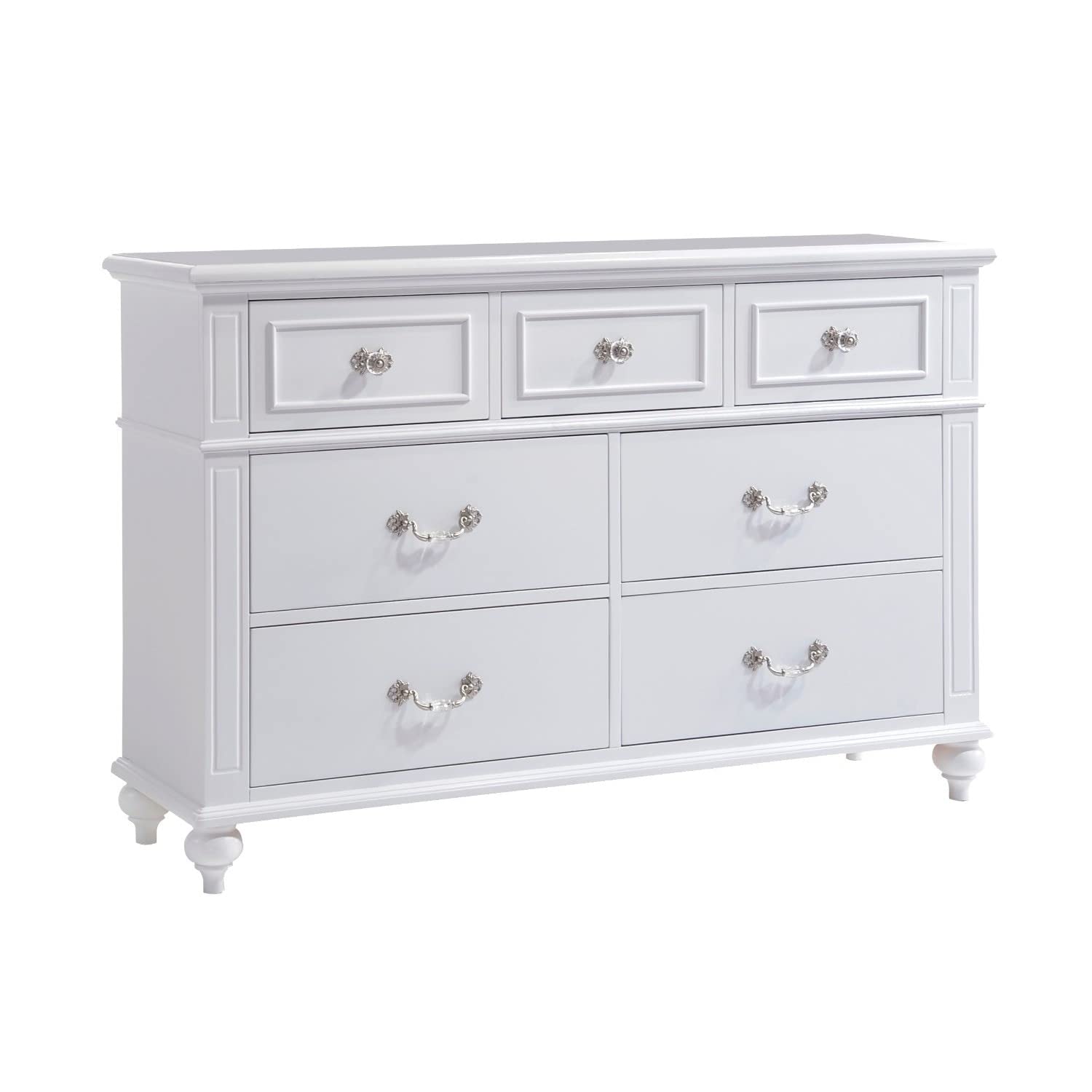Picket House Furnishings Annie Dresser White/Transitional/Solid Rubber Wood