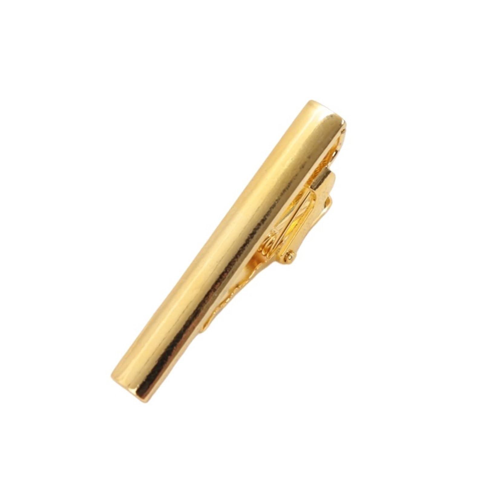 Krawattenklammern for Herren, klassische Krawatte aus Edelstahl, goldfarben, schmaler Kragen
