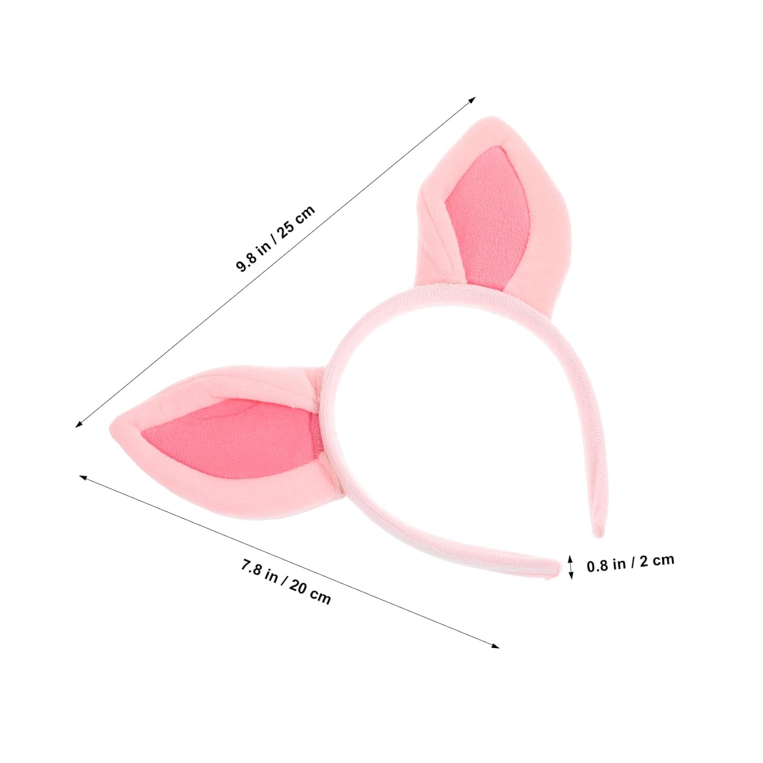 TEHAUX Ear headband, Halloween animal role play, pink puppy ears headdress, costume performance props, pink