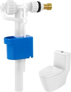 1 válvula de llenado universal, válvula flotadora para caza de agua G3/8" y G1/2", mecanismo de grifo de caza de agua ajustable, conexión de alimentación lateral, cantidad de agua ajustable.