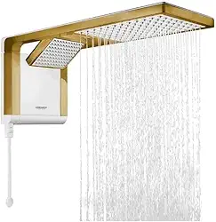 Chuveiro Lorenzetti Acqua Duo Branco Matte Gold 7800W 220V
