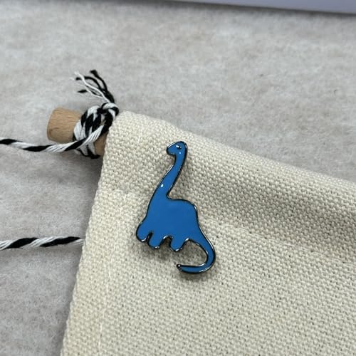 Image of KILIPOL Blue Dinosaur Enamel Pin Cartoon Animal Brooches Badge Funny Enamel Lapel Pin Clothes Bag Backpacks Lapel Badge Brooch Pn