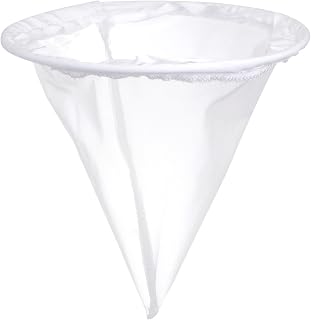uxcell 60 Mesh Paint Filter Bag 7" Dia Cone Shape Nylon Strainer for Filtering Paint, Gasoline, Fuel, Home Brewing