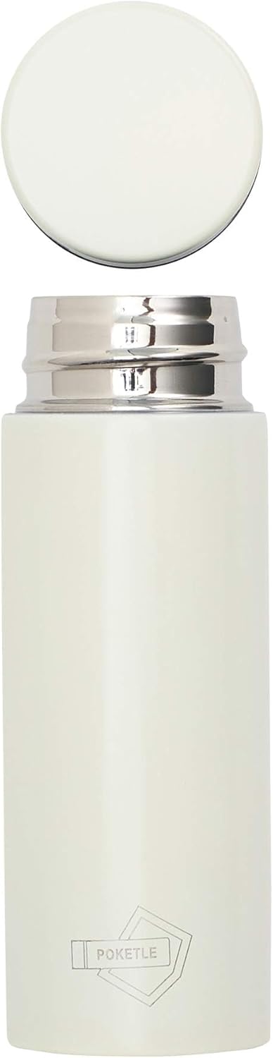 Poketle Personal Insulated Bottle, Small 120ml, Stainless Steel, Lightweight, Ivory