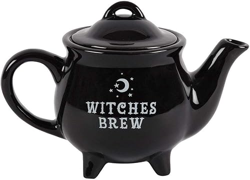 Witches Brew Tetera de cerámica negra