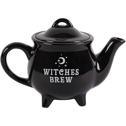 Witches Brew Black Ceramic Tea Pot