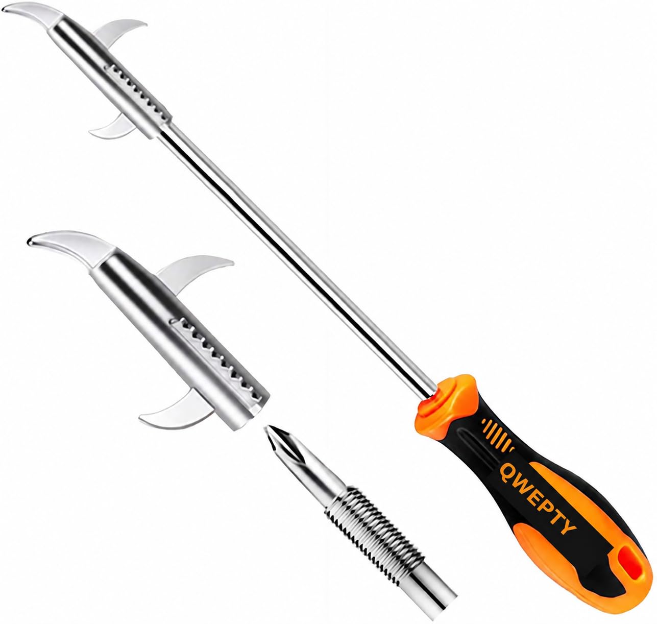 304/Stainlees Steel Tyre Stone Remover Tool, Multipurpose Car Hook, Tire Cleaning, Tyre Stone Picker for Motor Bike Truck Car Wheel Cleaing Hook with Solid Rubber Handle(Built-in Screwdriver)-image-49
