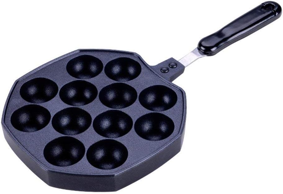 MyLifeUNIT Japanese Takoyaki Pan, Aluminum Nonstick Takoyaki Maker, 12 Holes