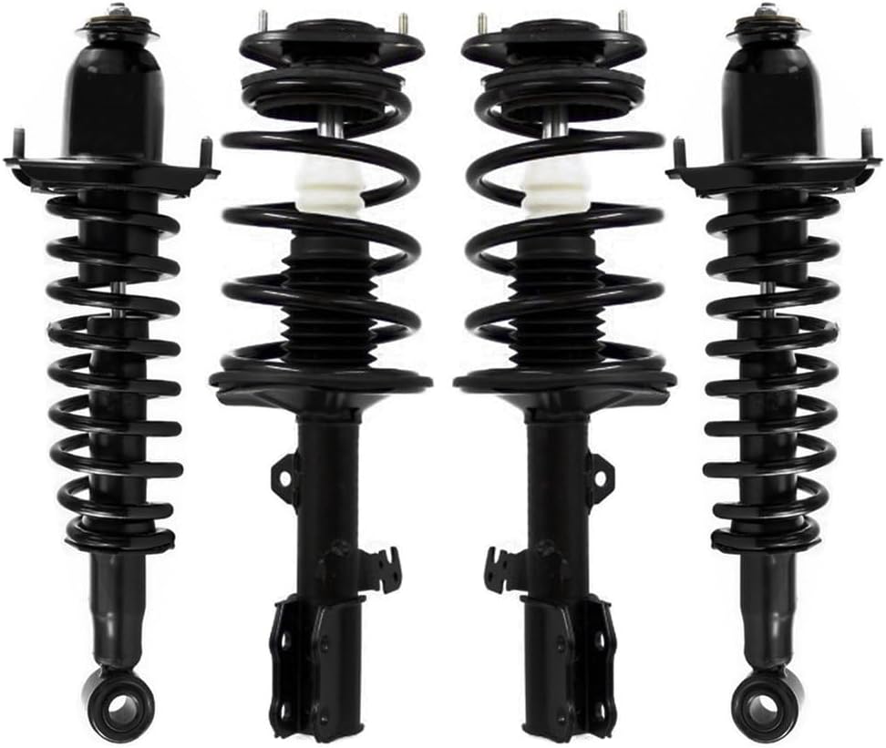 COMPLETESTRUTS - Front & Rear Complete Strut Assemblies with Coil Springs Replacement for 2003-2008 Toyota Corolla FWD - Set of 4