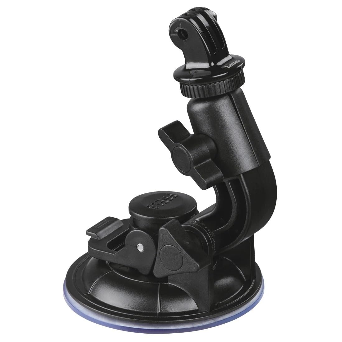 Hama Uchwyt z przyssawką z głowicą kulową 3D do kamery GoPro i aparatów cyfrowych z gwintem 1/4" (materiał syntetyczny, śr. przyssawki 90mm) czarny
