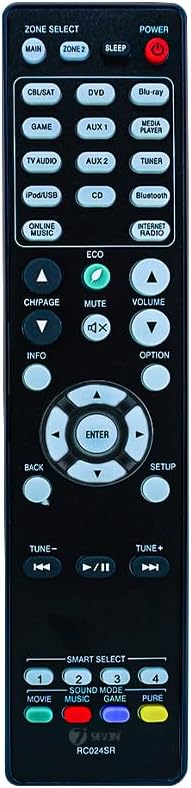 7SEVEN® Compatible with Marantz AV Amplifier Remote Original Model RC024SR Suitable for SR6009 NR1605 NR1606 NR1607 SR6010 SR6011 Home Theatre Amplifier Sound System