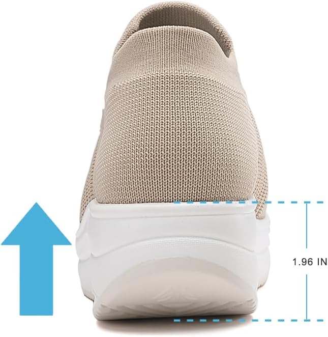 Oude Platform Loafers for Women Comfortable | Womens Slip On Sneakers Lightweight | Women's Walking Shoes Work Long Hours | Thick Rocking Bottom - Image 9