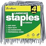 Zevlux Grapas de paisaje galvanizadas para jardín,