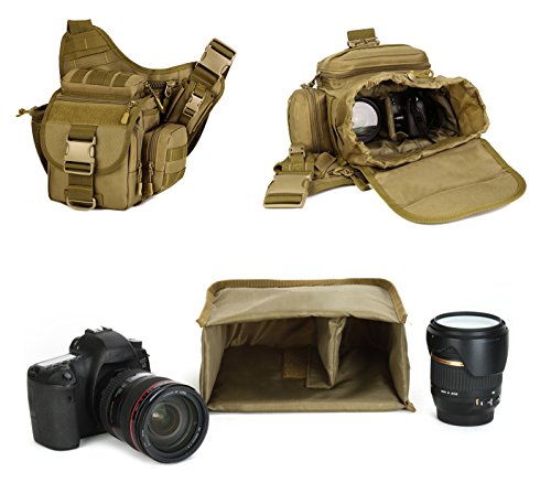 ArcEnCiel Camera Insert Bag for All DSLR SLR Cameras (Coyote Brown)