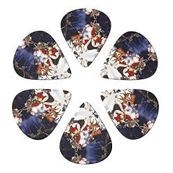 Christmas Deer Lot de 6 médiators pour guitare acoustique, guitare électrique, basse, ukulélé – fins, moyens et épais. - Les Beatles, Paul McCartney, John Lennon, RIngo Starr, George Harrison Christmas Deer Lot de 6 médiators pour guitare acoustique, guitare électrique, basse, ukulélé – fins, moyens et épais. – Image 4