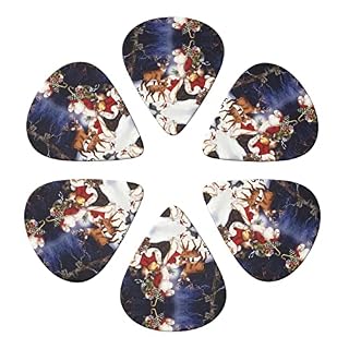 Christmas Deer Lot de 6 médiators pour guitare acoustique, guitare électrique, basse, ukulélé – fins, moyens et épais. - Les Beatles, Paul McCartney, John Lennon, RIngo Starr, George Harrison Christmas Deer Lot de 6 médiators pour guitare acoustique, guitare électrique, basse, ukulélé – fins, moyens et épais. – Image 4