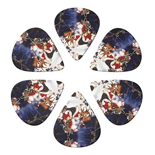 Christmas Deer Lot de 6 médiators pour guitare acoustique, guitare électrique, basse, ukulélé – fins, moyens et épais. - Les Beatles, Paul McCartney, John Lennon, RIngo Starr, George Harrison Christmas Deer Lot de 6 médiators pour guitare acoustique, guitare électrique, basse, ukulélé – fins, moyens et épais. – Image 5
