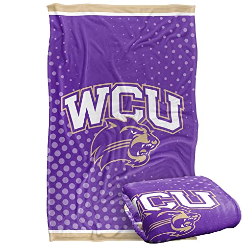 Western Carolina University Catamounts Blanket, 36" x 58", Logo Dots, Silky Touch Super Soft Throw