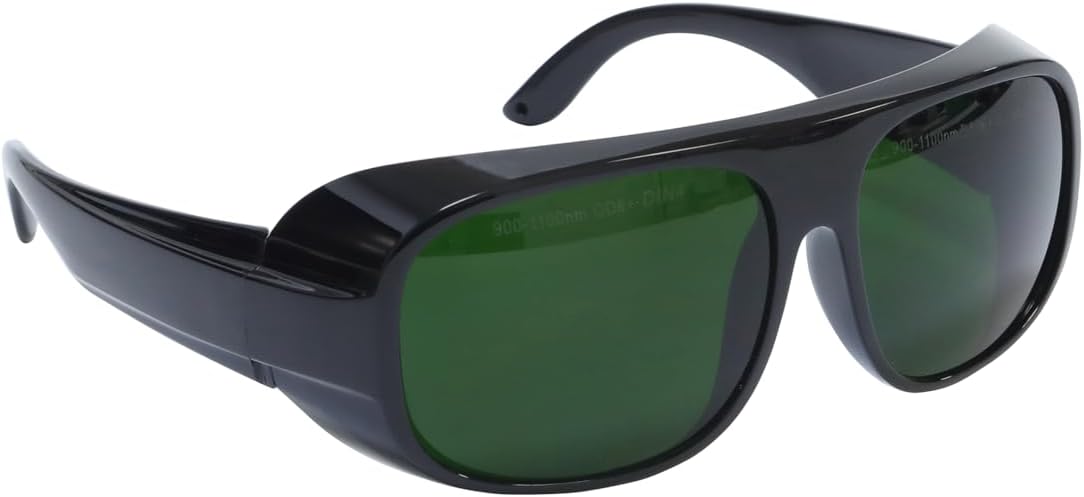 LaserPair OD8+ DIN4 900-1100nm Laser Safety Glasses, black Frame #52 for Fiber Laser & Handheld Laser Welding