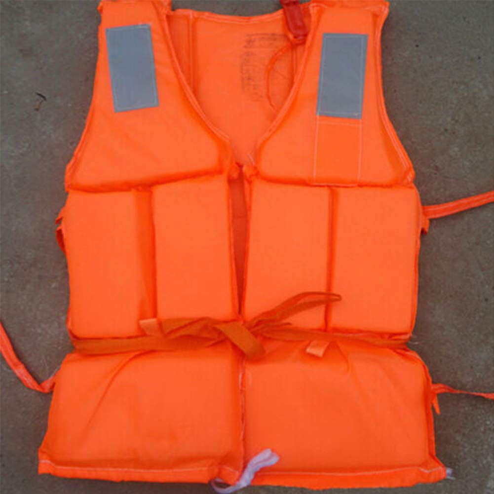 TEQIN Orange Prevention Flood Adult Foam Swimming Life Jacket+Whistle-image-44