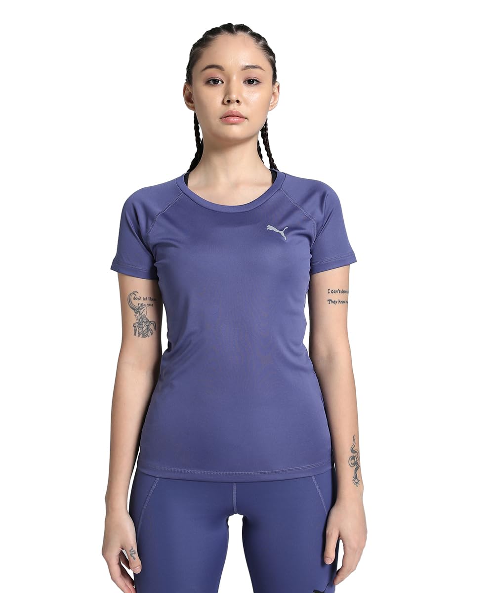 Puma Women Polyester Solid Slim Fit Tees