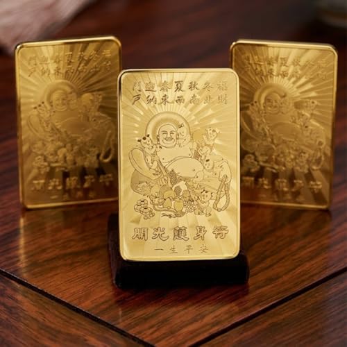 Image of Laughing Buddha Good Luck Wallet /Pocket Card for Wealth, Success, Happiness & Prosperity