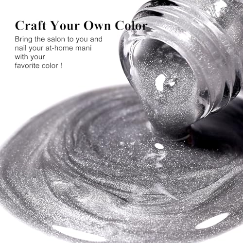 Imtiti Moonlight Gel für Katzenaugen, 15 ml, Nude Silber, Holographischer Kristall, Katzenaugen, Glitter, UV, Soak-Off-Gel, mit Magnet-Stick, für den Sommer, 1 Stück