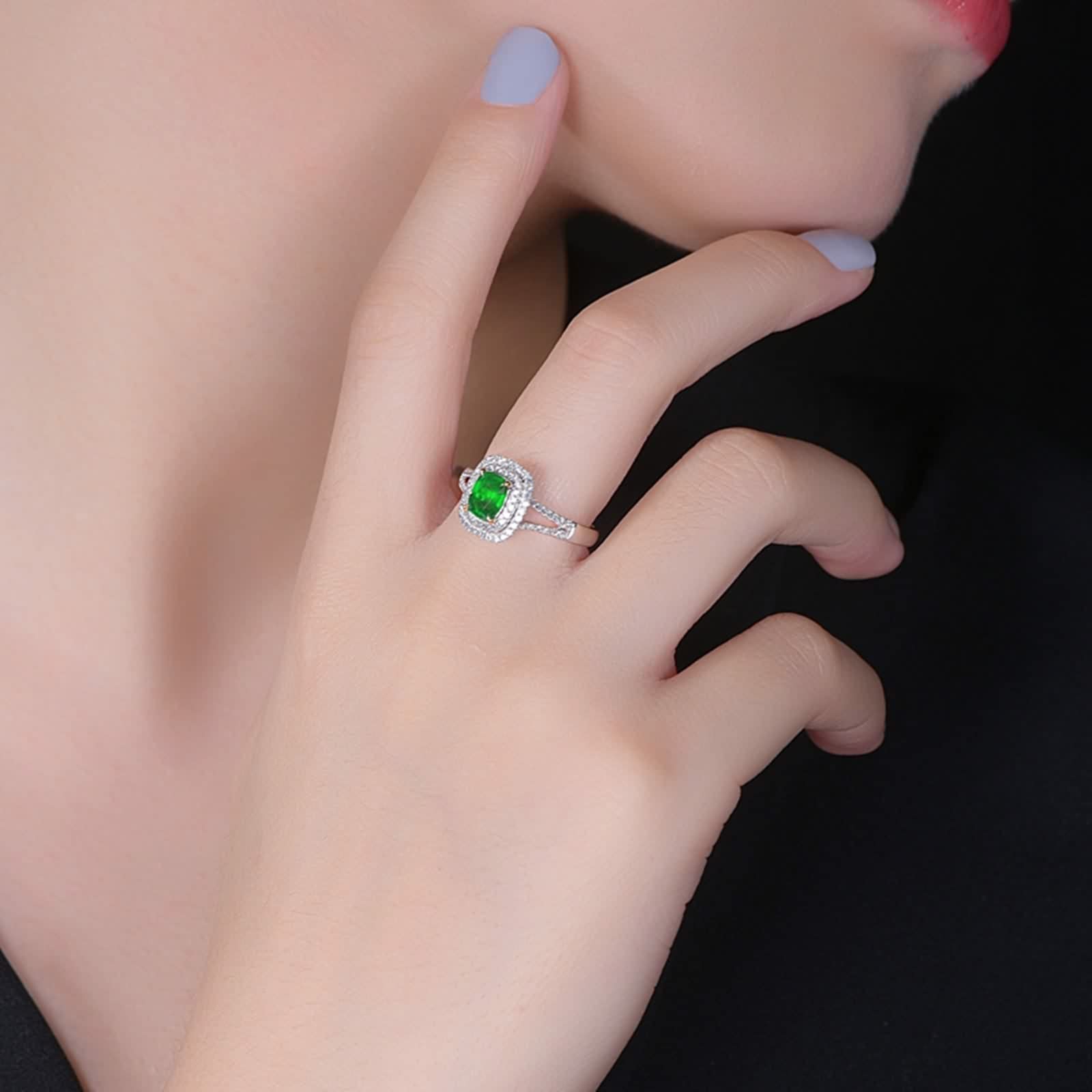Fedi Nuziali Oro Bianco, Fedine 18 Carati Geometria Regalo Anello di San Valentino