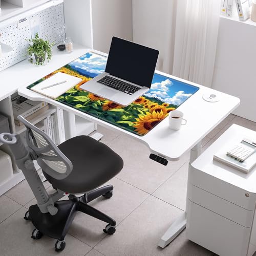 Image of Large Mouse Pad 36x24 Desk Mat Gaming Mousepad Sunflower Computer Mat 4XL Huge Desk Pad Oversized Giant Mouse Mat for Girl Women Office Work