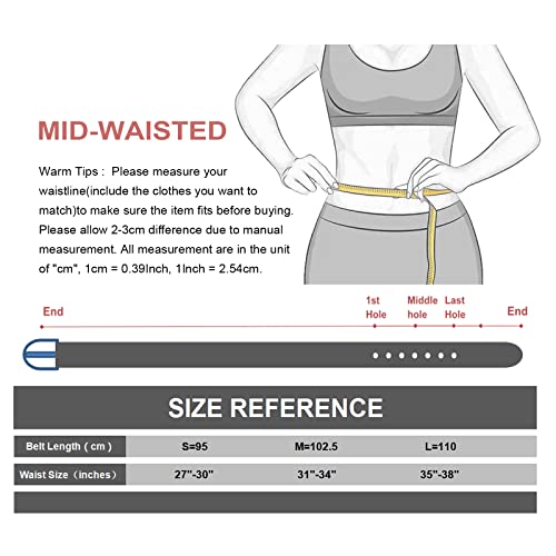 Ifendei Women's Fashion Leather Belt For Jeans Pants Snake Print Buckle Belt Grey Small #TOP5