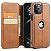 Produktbild Casus Logo View Kompatibel mit iPhone 11 Wallet Case Slim Magnetic Flip Cover Kunstleder mit Kartenhalter Slot Dünn Kickstand (2019) 6,1 Zoll (Braun)