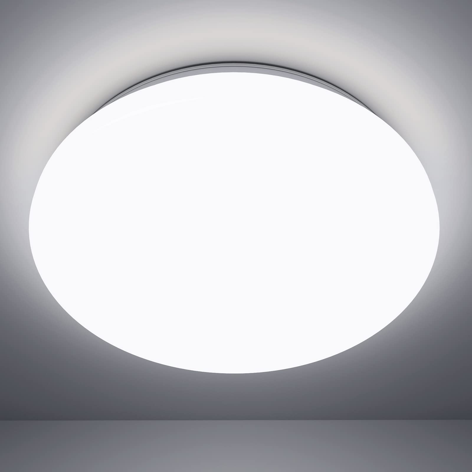 Lepro Plafón LED Techo 12W, Lámpara de Techo Blanco Frío 5000K, Plafón Techo LED 950 Lúmenes, Ø26cm, Luz de Techo LED Ideal para Baño, Cocina, Sala de Estar, Dormitorio, Pasillo, etc