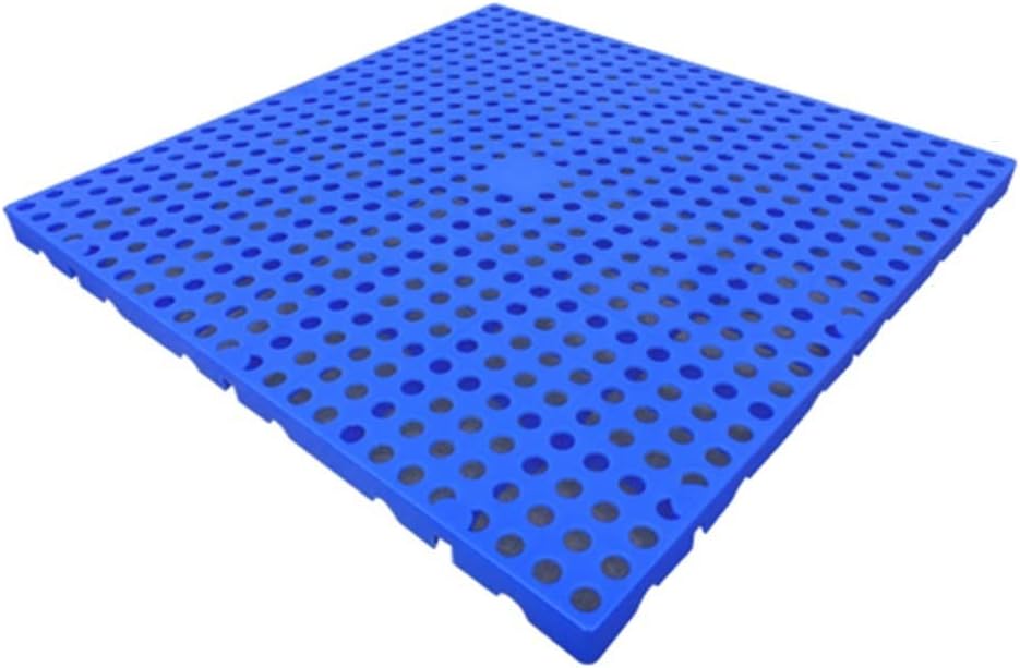 GRRICEPL Lightweight Plastic Pallets, Safety Storage Grid Pads, Interlocking Floor Mats, Can Be Used in Warehouses, Storage Rooms, Other Industrial Environments (Color : Blue, Size : 50x50x3cm)