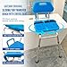Platinum Health Gateway Premium Sliding Bath Transfer Bench with Swivel Seat-Padded (Blue)