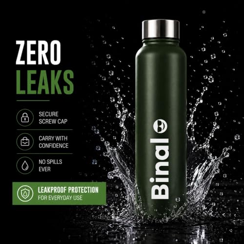Image of Courage Personalised Stainless Steel Water Bottle 1 Litre | Custom Name Engraved Bottle | Leak-Proof, BPA-Free, Rust-Resistant | Stylish Gift for Kids, Women & Men | Office, School & Gym Use (Green)