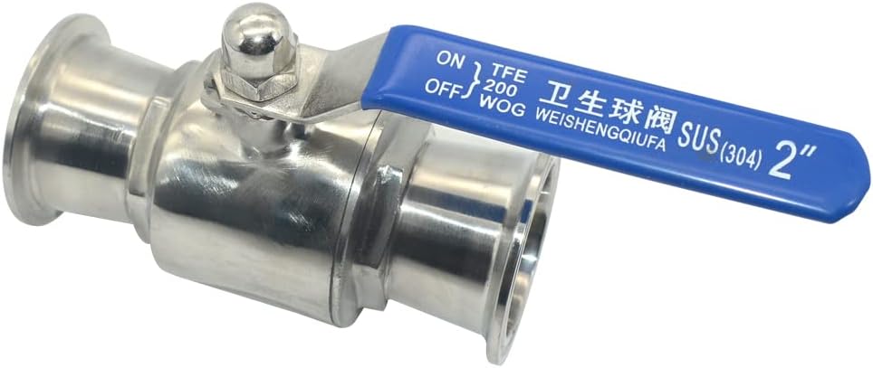 Sanitary Full Port Ball Valve to Clamp Ferrule S316 Stainless 1000 WOG(OD 1-1/2 inch)