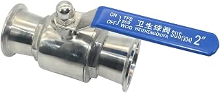 DAN SPEED Sanitary Full Port Ball Valve to Clamp Ferrule S316 Stainless 1000 WOG (OD 2 inch)