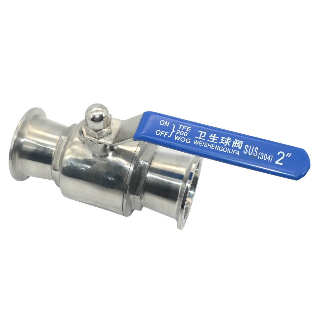 Válvula de bola sanitaria de puerto completo de 2 pulgadas y acero S316 inoxidable 1000 WOG