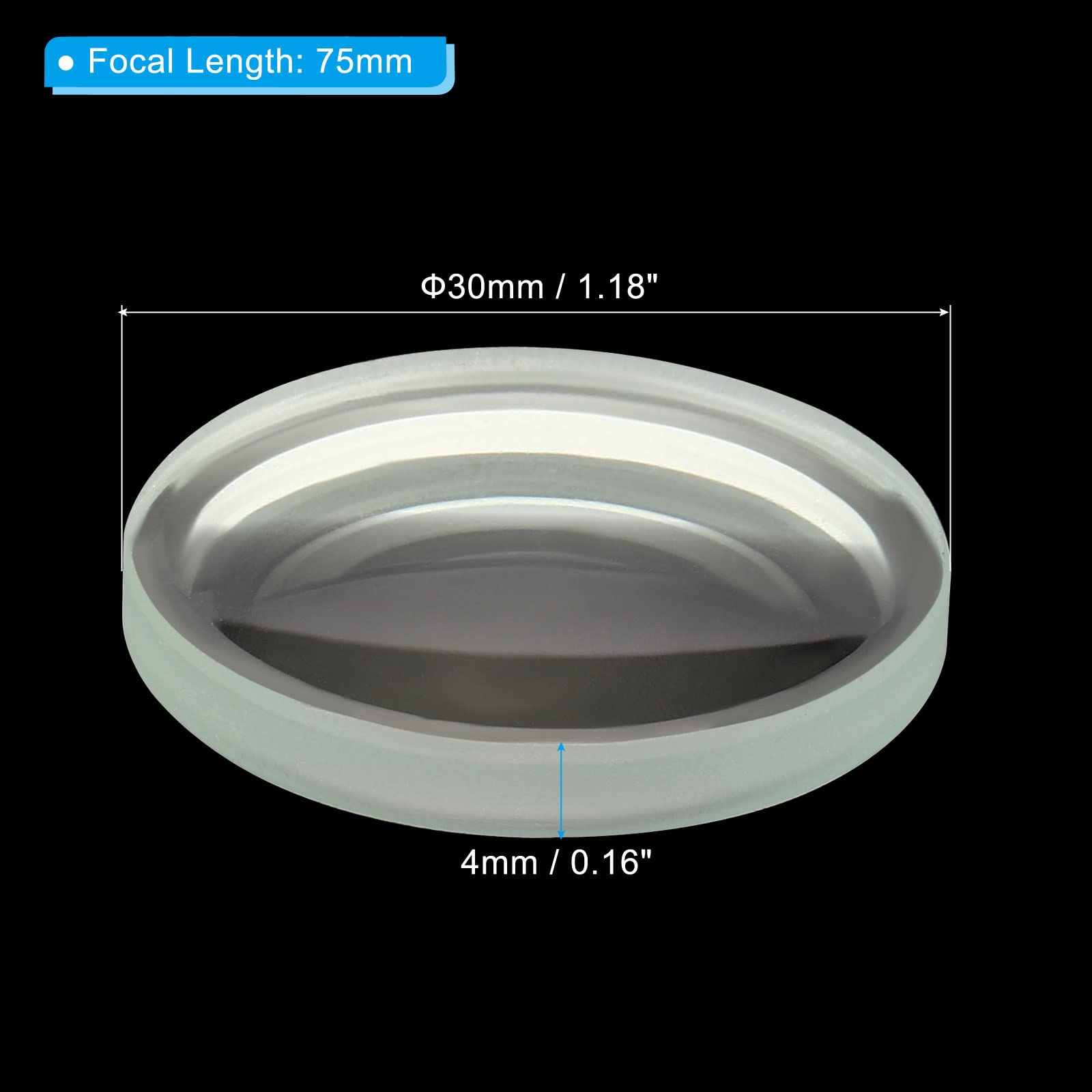 PATIKIL 3" (75mm) Focal Length Double Concave Lens - Image 2