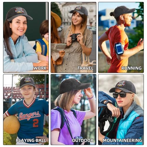ZVUZVO Teacher Appreciation Gifts, Teacher Hat for Women Men Teachers, Adjustable Embroidered Teachers Baseball Cap for Valentines Christmas. Black — view 6